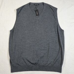 NWT Britches Gray Merino Wool Blend Classic Layering Sweater Vest